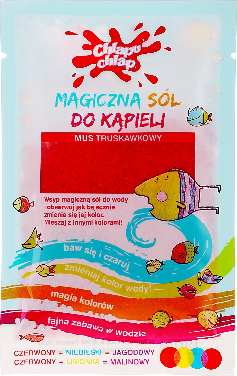 Magiczna sól do kąpieli Mus truskawkowy - Chlapu Chlap — Zdjęcie N1