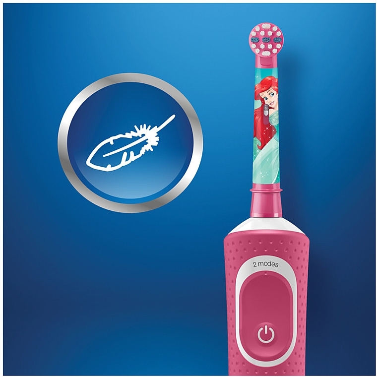 Elektryczna szczoteczka do zębów dla dzieci Ariel - Oral-B Kids Vitality 100 Princess Pink — Zdjęcie N4