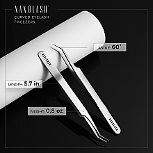 Pęseta do sztucznych rzęs, zakrzywiona - Nanolash Eyelash Tweezers Curved — Zdjęcie N4