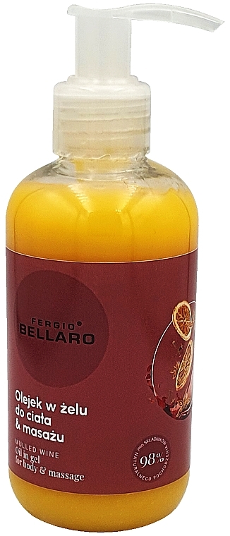 Olejek w żelu do ciała i masażu Mulled Wine - Fergio Bellaro Oil Body And Massage — Zdjęcie N1