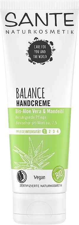 Równoważący krem ​​do rąk Aloes i migdał - Sante Balance Aloe Vera & Almond Oil Hand Cream