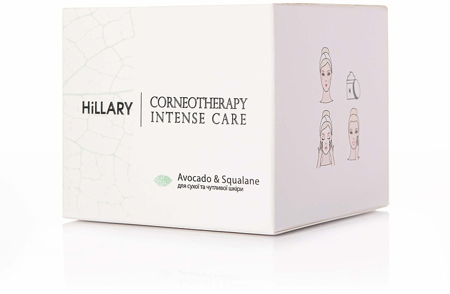 Krem do skóry suchej i wrażliwej - Hillary Corneotherapy Intense Care Avocado & Squalane — Zdjęcie N4