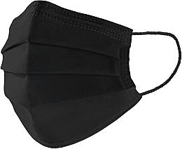 Maska ochronna z filtrem węglowym, 3-warstwowa, czarna - Abifarm Black Carbon — Zdjęcie N4