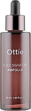 Przeciwzmarszczkowe serum ampułkowe z filtratem śluzu ślimaka 65% - Ottie Black Signature Ampoule  — Zdjęcie N2