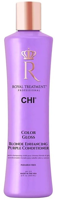 Odżywka neutralizująca żółknięcie włosów - Chi Royal Treatment Color Gloss Blonde Enhancing Purple Conditioner — Zdjęcie N1
