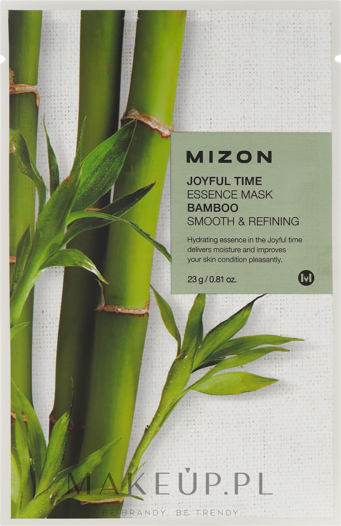 Wygładzająca maska na tkaninie do twarzy Bambus - Mizon Joyful Time Essence Mask Bamboo — Zdjęcie 23 g