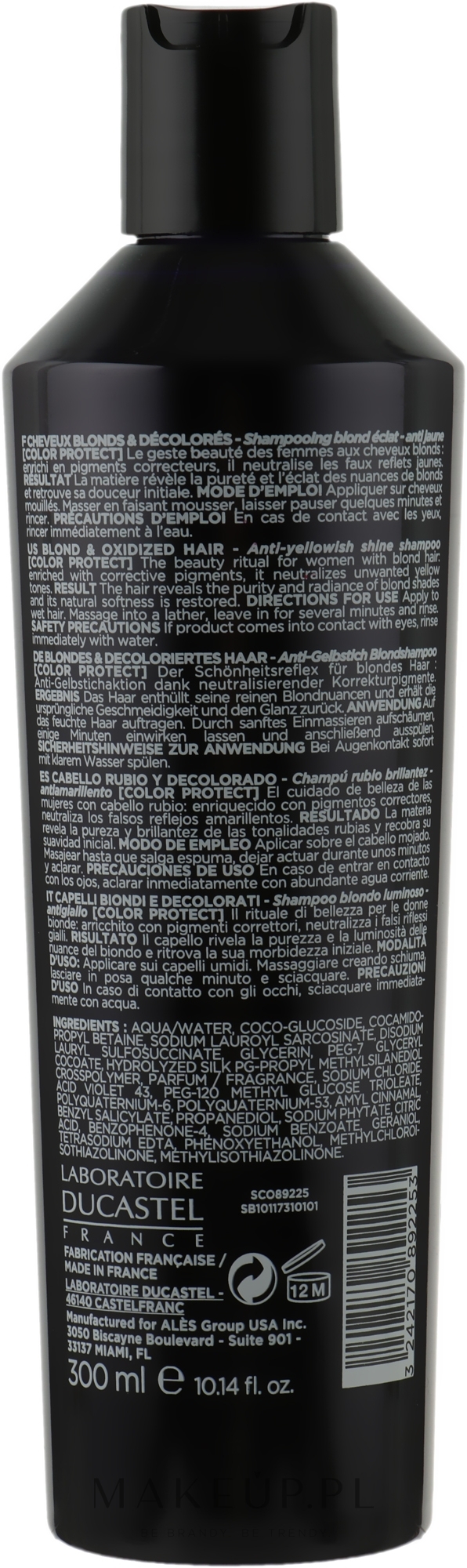 Ochronny szampon do włosów blond - Laboratoire Ducastel Subtil Color Lab Blond Infini Anti-Yellowish Shine Shampoo — Zdjęcie 300 ml