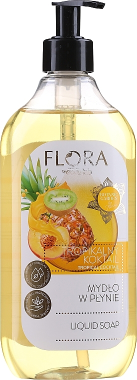 PRZECENA! Mydło w płynie Tropical Cocktail - Vis Plantis Flora Liquid Soap * — Zdjęcie N2