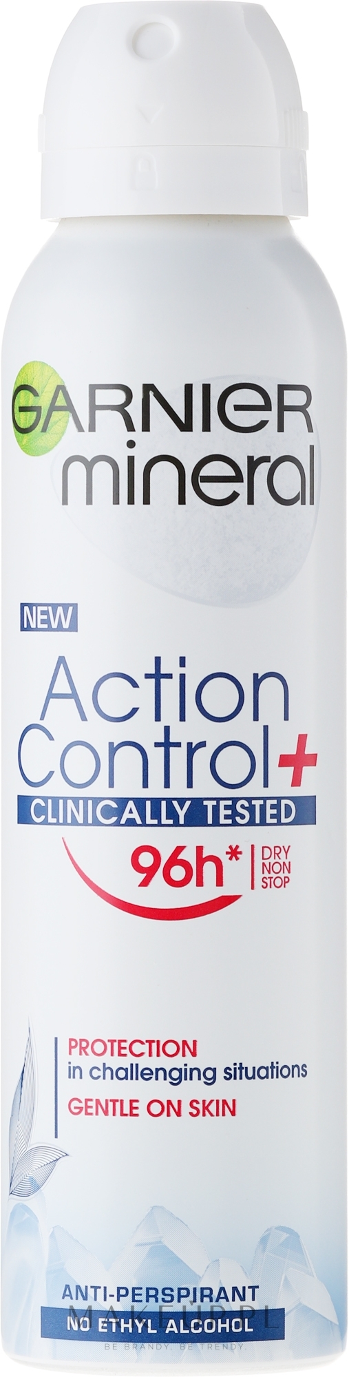 Mineralny antyperspirant w sprayu - Garnier Mineral Action Control Clinically 96H Anti-Perspirant Spray — Zdjęcie 150 ml
