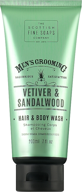 Szampon-żel pod prysznic dla mężczyzn Wetyweria i drzewo sandałowe - Scottish Fine Soaps Vetiver & Sandalwood Hair Body Wash — Zdjęcie N1