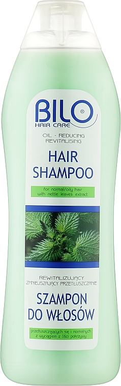 Rewitalizujący i zmniejszający przetłuszczenie szampon do włosów z wyciągiem z liści pokrzywy - BILO — Zdjęcie N1