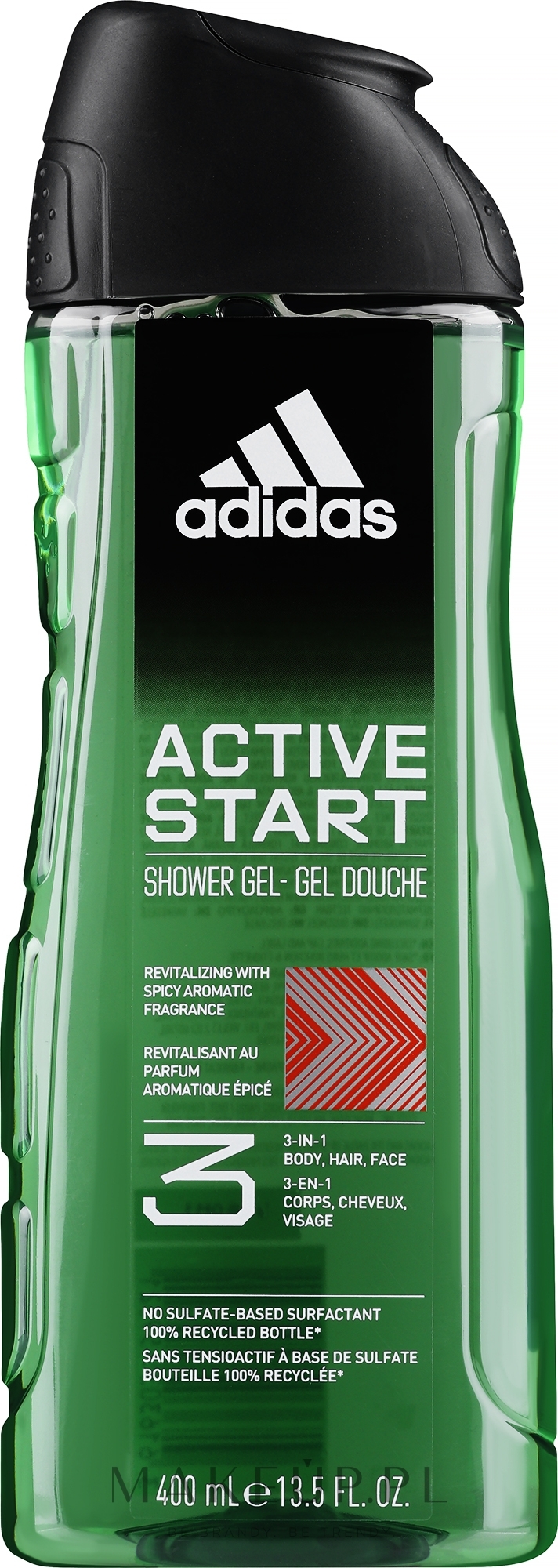 Żel pod prysznic - Adidas Active Start Revitalising Hair & Body Shower — Zdjęcie 400 ml
