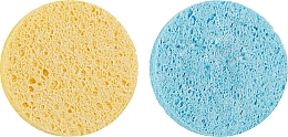 Kup Gąbka do mycia 2 w 1, żółta i niebieska - Puffic Fashion PF-04