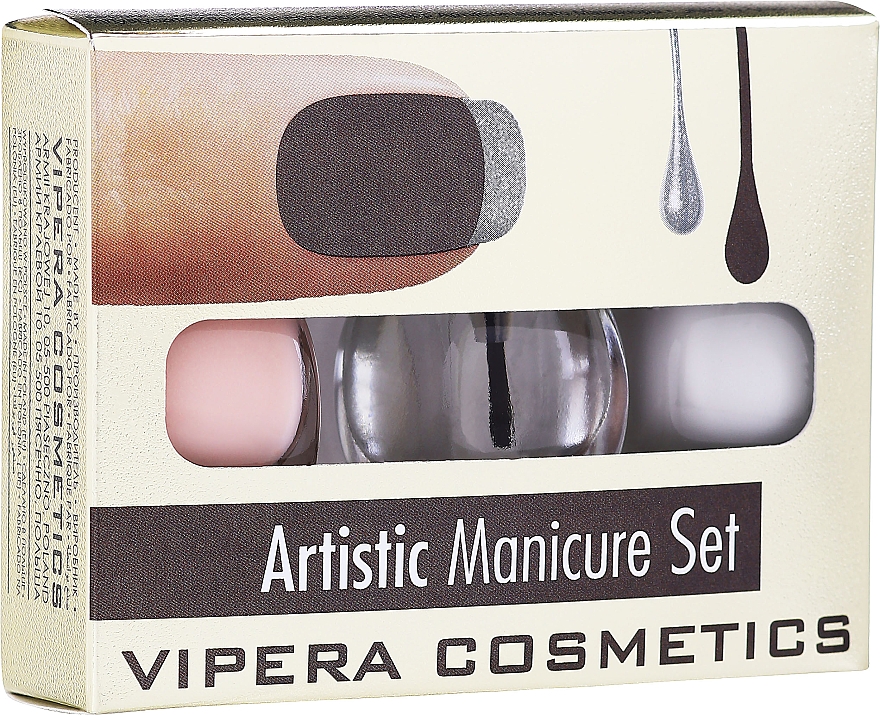 Zestaw lakierów do paznokci - Vipera Artistic Manicure Set (3 x nail/pol 5,5 ml) — Zdjęcie N1