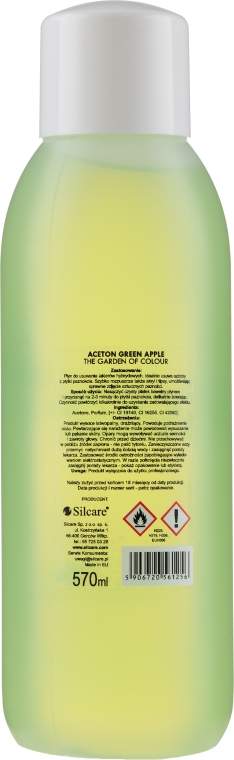 Zmywacz do paznokci Zielone jabłuszko - Silcare The Garden Of Colour Aceton Green Apple — Zdjęcie N2