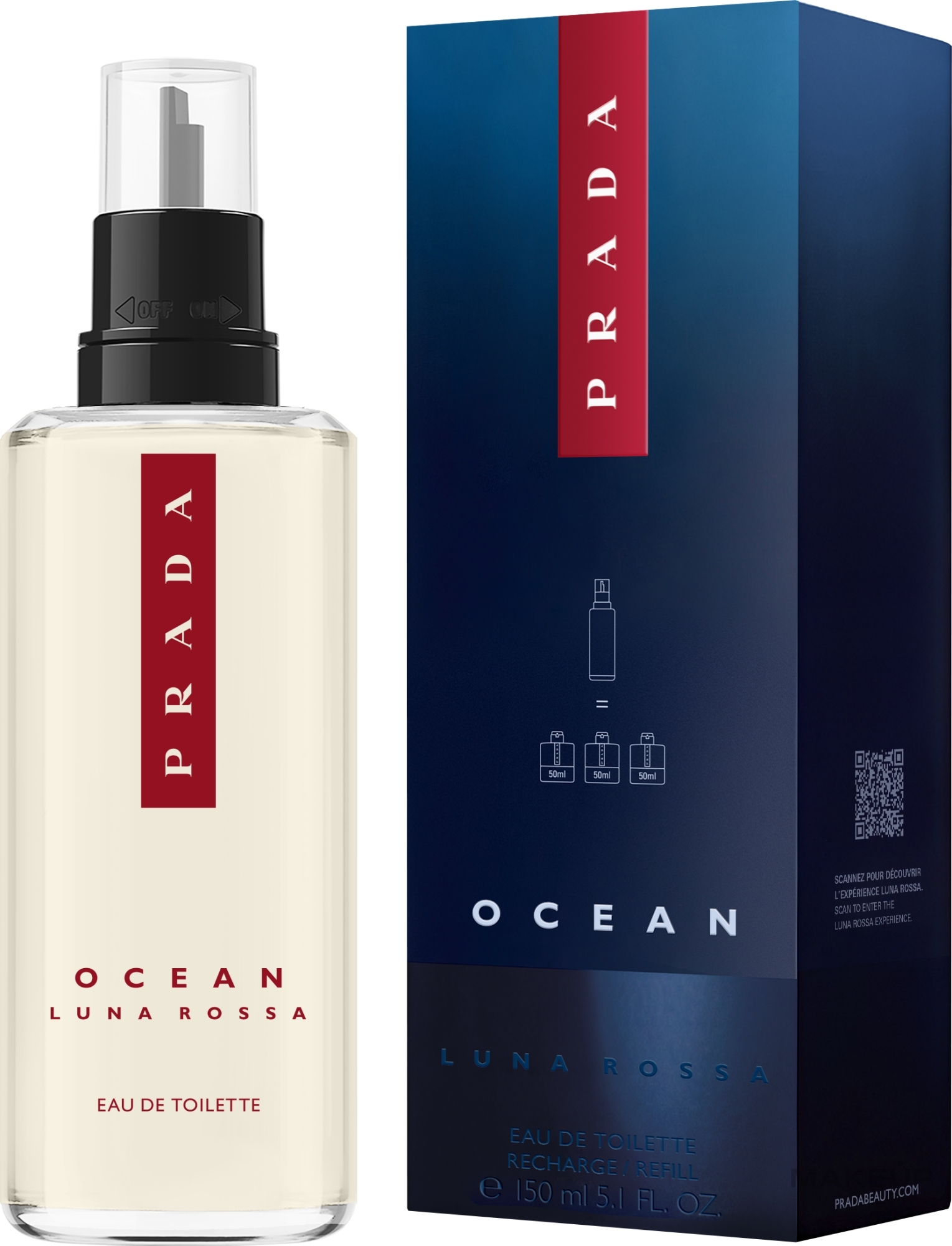 Prada Luna Rossa Ocean - Woda toaletowa (wymienna jednostka) — Zdjęcie 150 ml