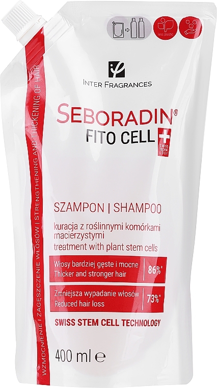 Wzmacniający szampon do włosów z roślinnymi komórkami macierzystymi - Seboradin FitoCell Shampoo (uzupełnienie) — Zdjęcie N1