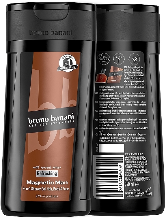 Bruno Banani Magnetic Man - Żel pod prysznic — Zdjęcie N3