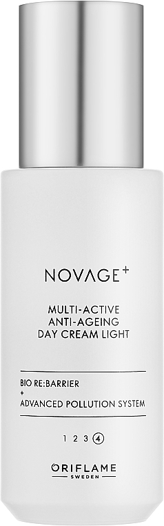 Multiaktywny lekki krem przeciwstarzeniowy na dzień - Oriflame Novage+ Multi-Active Anti-Ageing Day Cream Light — Zdjęcie N1