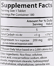 Suplement diety Magnez Chelatowany, 200 mg - Carlson Labs Chelated Magnesium — Zdjęcie N3