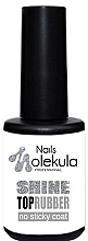 Gumowy top do lakieru hybrydowego - Nails Molekula Top Rubber Shine No Sticky Coat — Zdjęcie N2