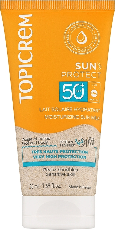 Nawilżający balsam do ciała z filtrem SPF50+ - Topicrem Sun Protect Moisturuzung Sun Milk — Zdjęcie N1