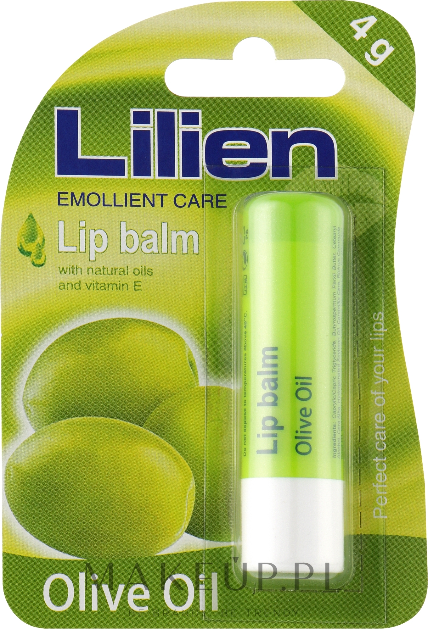 Balsam do ust z naturalnymi olejkami i witaminą E - Lilien Lip Balm Olive Oil — Zdjęcie 4 g