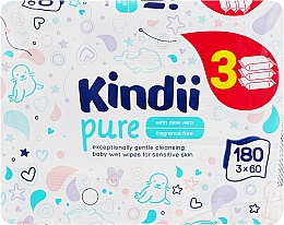 Kup Wyjątkowo delikatne chusteczki nawilżane dla dzieci do skóry wrażliwej - Kindii Pure Wipes