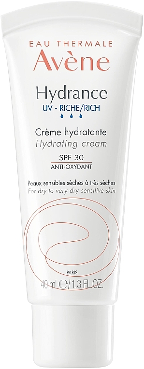 Bogaty nawilżający krem do twarzy SPF 30 - Avène Eau Thermale Hydrance Rich Hydrating Cream