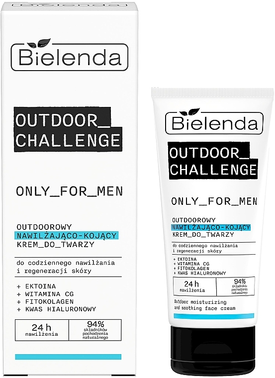 Nawilżający i łagodzący krem ​​do twarzy - Bielenda Only For Men Outdoor Challenge Moisturizing And Soothing Face Cream — Zdjęcie N1