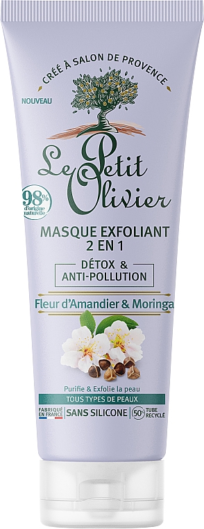 Pieniąca się maska przeciw zanieczyszczeniom Kwiat migdałowca - Le Petit Olivier Anti-Pollution Foam Mask Almond Blossom — Zdjęcie N1