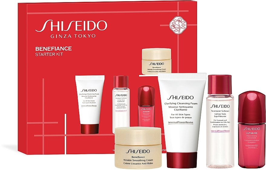 Zestaw - Shiseido Benefiance Starter Kit (f/cr/30ml + clean/foam/30ml + f/lot/30ml + f/conc/10ml) — Zdjęcie N2
