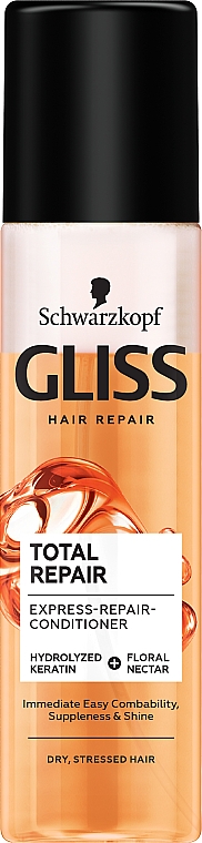Ekspresowa odżywka do włosów suchych i zniszczonych - Gliss Kur Total Repair — Zdjęcie N1