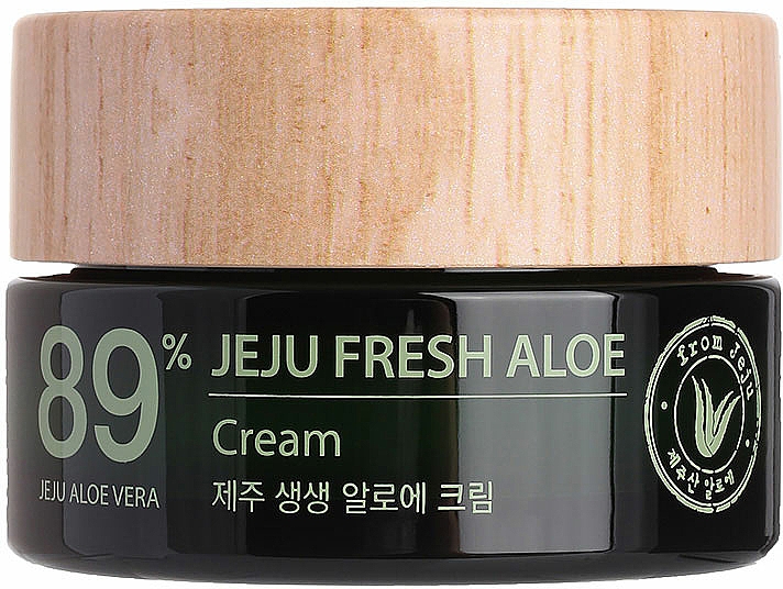 Odświeżający krem nawilżający do twarzy z sokiem z aloesu 89% - The Saem Jeju Fresh Aloe Cream — Zdjęcie N1