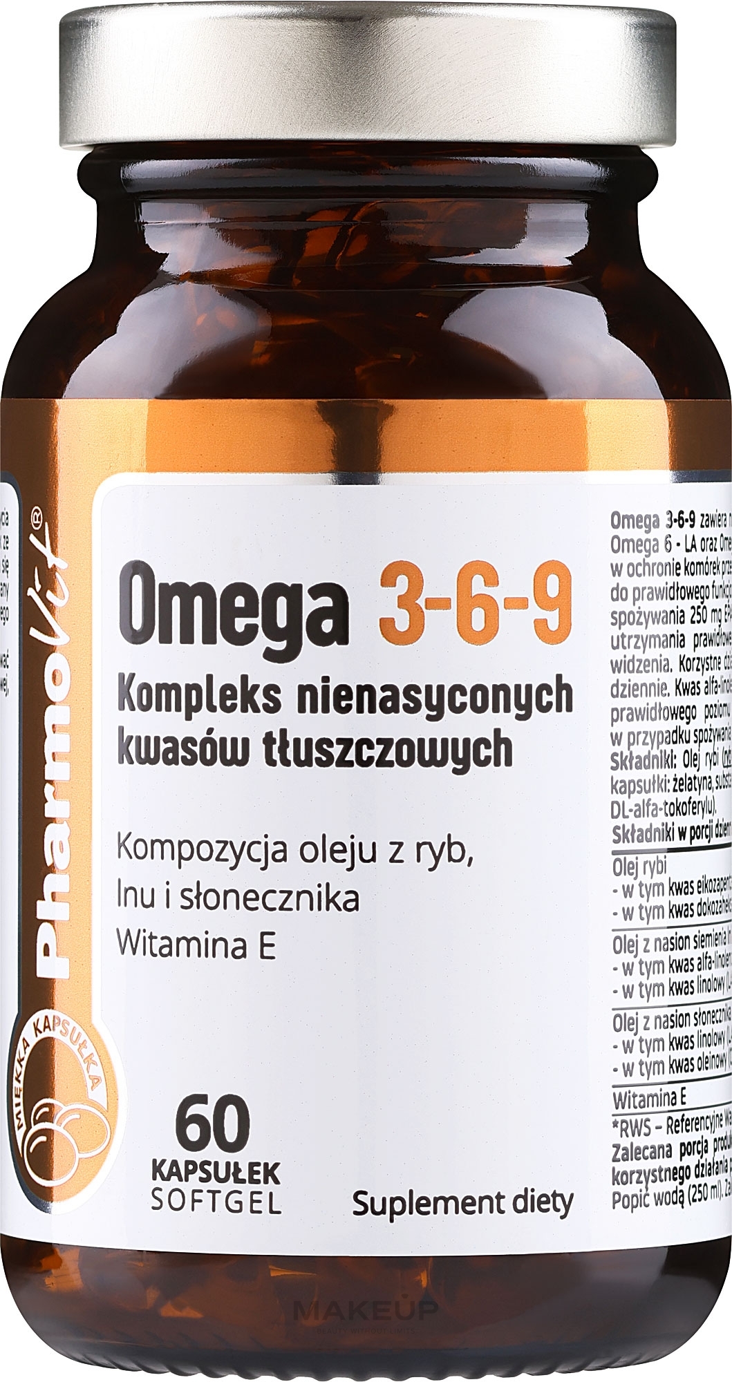 Suplement diety Omega 3-6-9 60 szt. - Pharmovit Clean Label — Zdjęcie 60 szt.