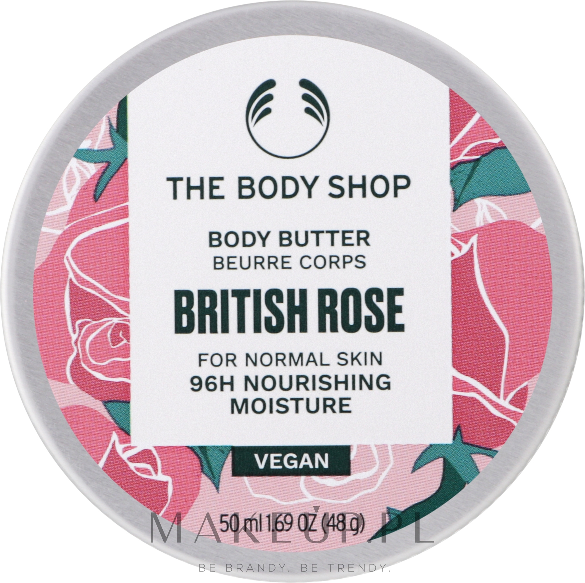 Masło do ciała - The Body Shop British Rose Body Butter 96h Nourishing Moisture — Zdjęcie 50 ml
