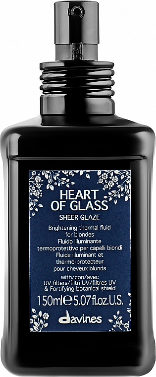 Rozjaśniający fluid termalny do włosów blond - Davines Heart Of Glass Sheer Glaze