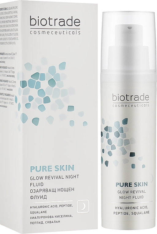 Fluid odmładzający na noc z kwasem hialuronowym i peptydami - Biotrade Pure Skin Glow Revival Night Fluid — Zdjęcie N4
