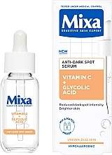 Serum z witaminą C i kwasem glikolowym rozjaśniające matową, wrażliwą skórę - Mixa Sensitive Skin Expert Anti-Dark Spot Serum — Zdjęcie N1