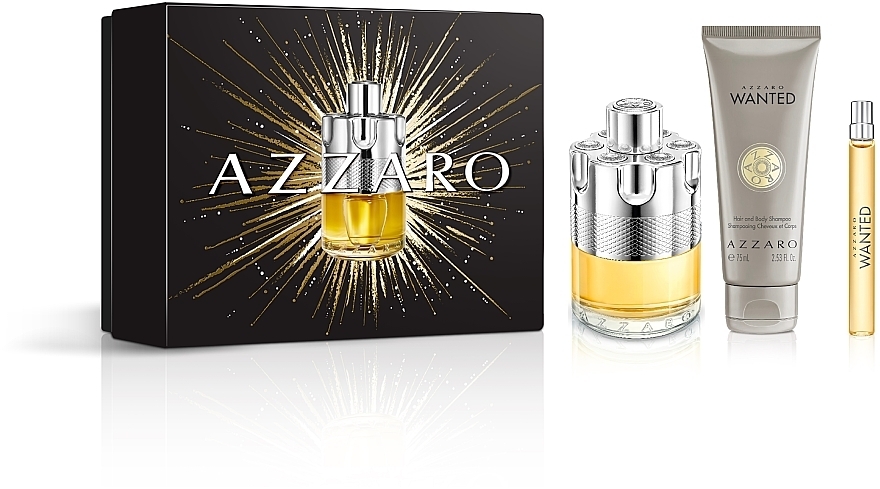 Azzaro Wanted - Zestaw (edt/100ml + edt/10ml + sh/gel/75ml) — Zdjęcie N1