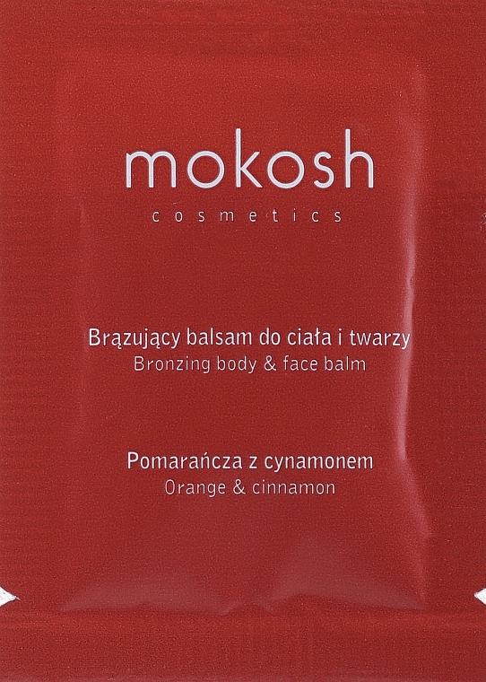 Balsam do ciała i twarzy Pomarańcza i cynamon - Mokosh Cosmetics Bronzing Body & Face Balm Orange & Cinnamon (próbka) — Zdjęcie N1