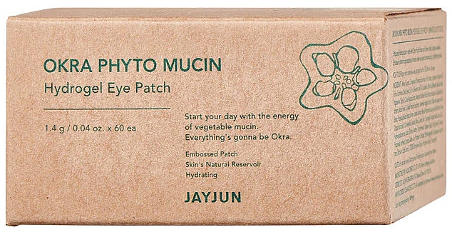 Odmładzające plastry hydrożelowe z fitomucyną z okry - Jayjun Okra Phyto Mucin Hydrogel Eye Patch — Zdjęcie N2