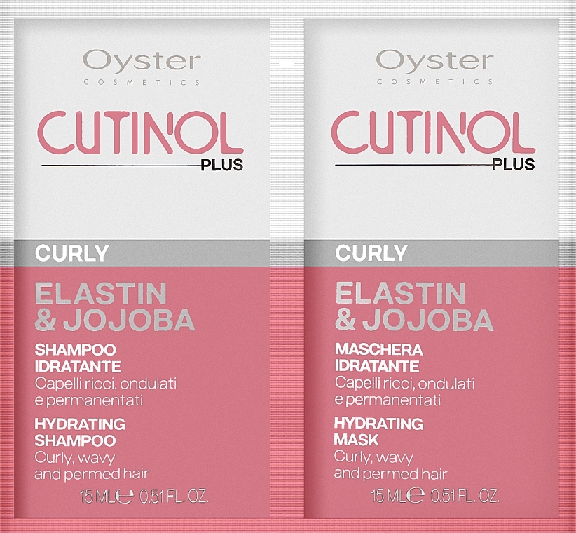 Zestaw próbek do włosów - Oyster Cosmetics Cutinol Plus Curly (mask/15ml + sh/15ml) — Zdjęcie N1