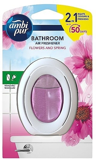 Zapach do łazienki Kwiaty i wiosna - Ambi Pur Bathroom Flowers & Spring Scent 2in1 — Zdjęcie N1