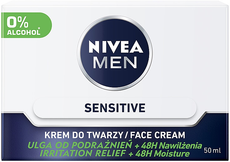 Intensywnie nawilżający krem do twarzy dla mężczyzn Ulga od podrażnień - NIVEA Intensively Moisturizing Cream Men Sensitive Skin — Zdjęcie N1