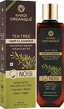 Naturalny szampon ajurwedyjski na łupież i wypadanie włosów Drzewo herbaciane - Khadi Organique Tea Tree Hair Cleanser — Zdjęcie N2