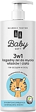 Kup Łagodny żel 3 w 1 do mycia włosków i ciała dla dzieci od pierwszych dni życia - AA Baby Soft