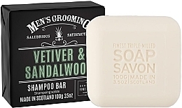 Szampon do włosów - Scottish Fine Soaps MG Vetiver & Sandalwood Shampoo Bar Wrapped — Zdjęcie N2