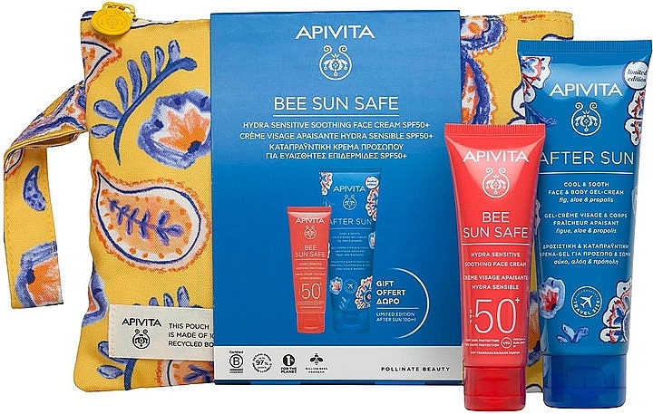 Zestaw - Apivita Bee Sun Safe (f/gel/100ml + f/cr/50ml + bag) — Zdjęcie N1