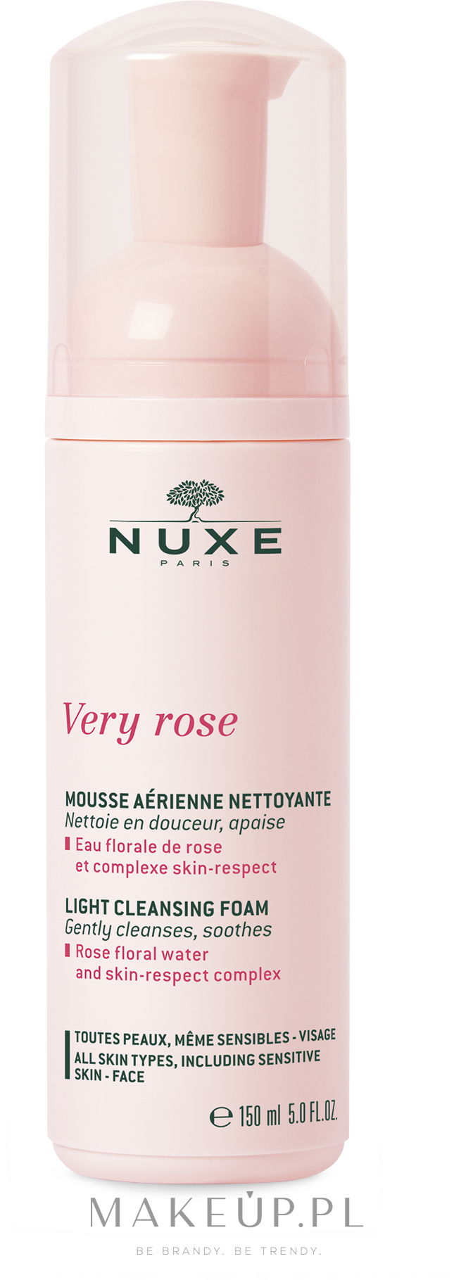 Delikatnie oczyszczająca pianka do twarzy - Nuxe Very Rose Light Cleansing Foam — Zdjęcie 150 ml